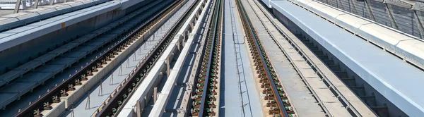 Underground Lines Subway Rails Platform Public Transport — Stock Photo, Image