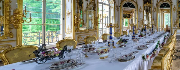 Hermitage Paviljong Interiör Mekaniskt Bord Matsal Central Del Ceremoniella Hallen — Stockfoto