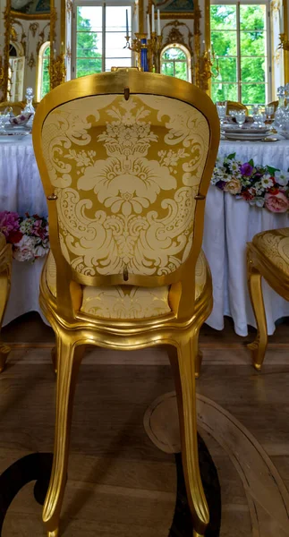 Hermitage Pavilion Interior Mechanical Table Dining Central Part Ceremonial Hall — Stock Photo, Image