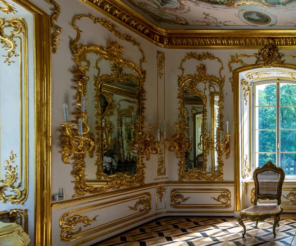Hermitage Pavilion Interior Salão Cerimonial Tsarskoye Selo Pushkin São Petersburgo — Fotografia de Stock