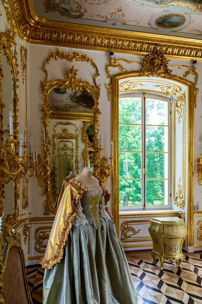 Hermitage Pavilion Interior Concerial Hall Tsarskoye Selo Pushkin Санкт Петербург Стокова Картинка