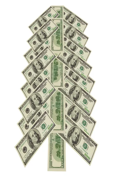 Money christmas tree — Stock Photo, Image