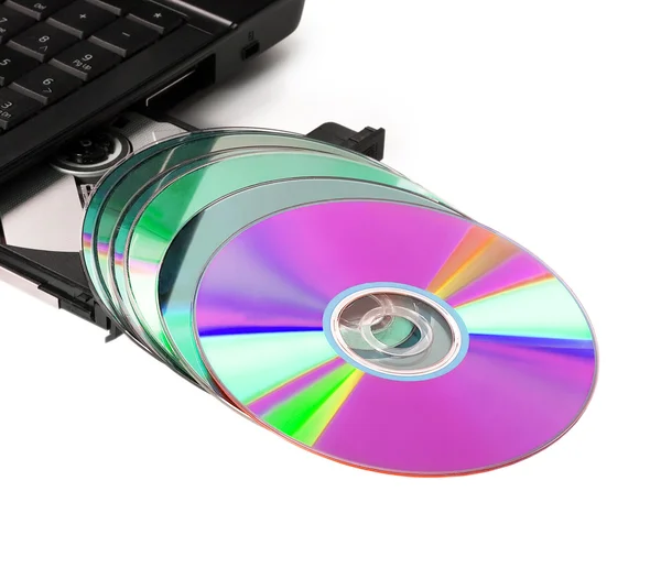 Оптический привод с открытым CD-ROM — стоковое фото