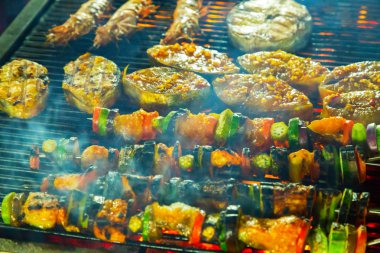 sebzeler barbekü ızgara