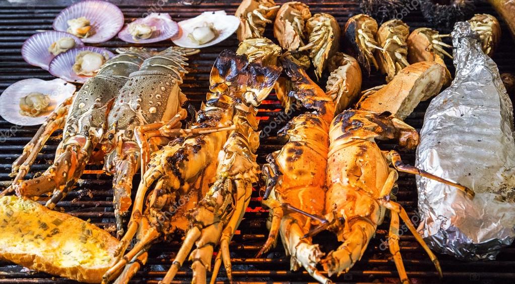 ロブスター貝肉のバーベキュー グリル — ストック写真 © fotoall 73550849
