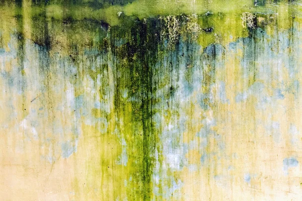 오래 된 벽 녹색 노란색 배경 — 스톡 사진