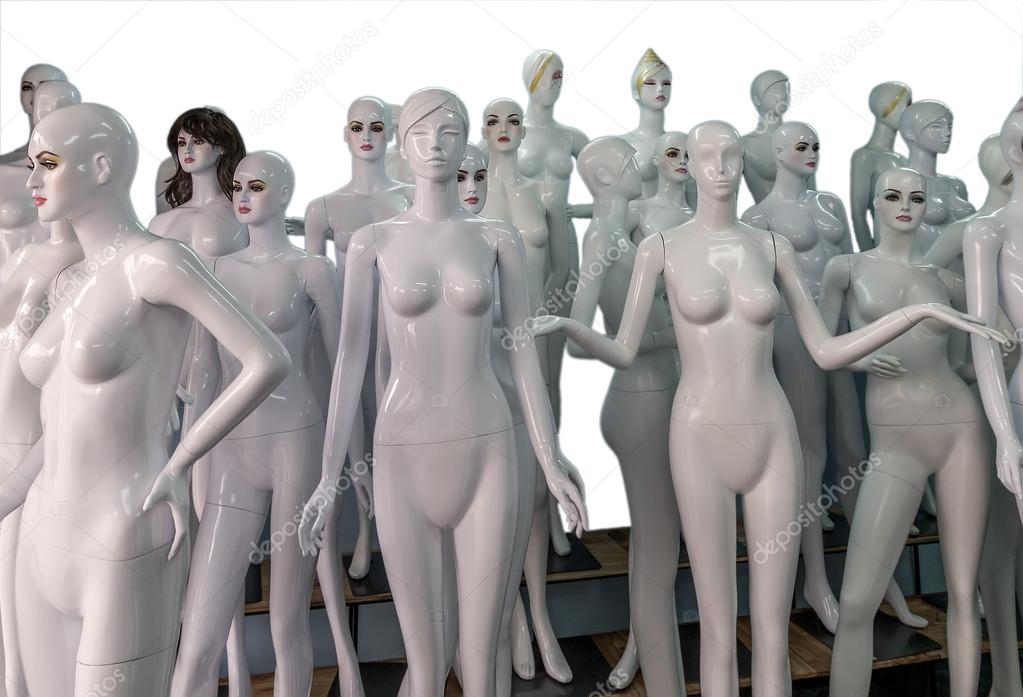Undressed mannequins