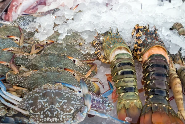 Assorted lobster and crabs — 图库照片