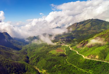 Mountain landscape in northwest Vietnam clipart