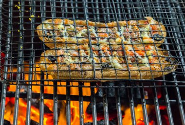 Barbekü Izgara yemek yemek sandwich