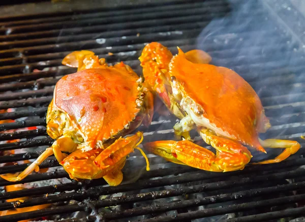 Crabs Barbecue Grill cooking — Φωτογραφία Αρχείου