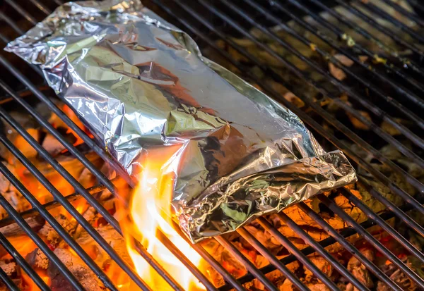 Grill grill matlagning skaldjur. — Stockfoto