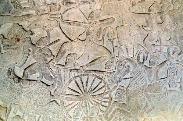 Khmer Relief Tempel von angkor wat — Stockfoto