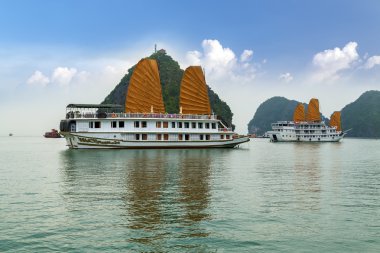 Halong Körfezi, Vietnam.