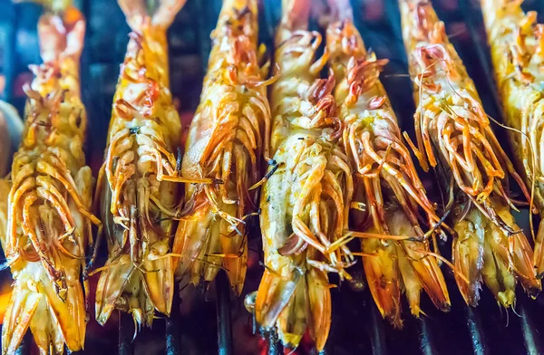 Prawns cooking seafood — Stock Photo, Image