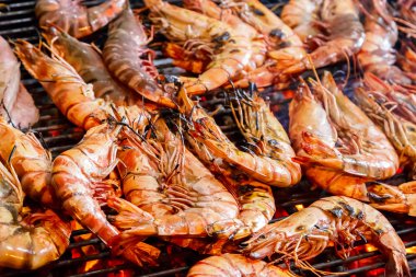 Deniz ürünleri yemek karides ızgara