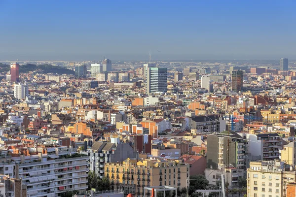 Barcelona panoramę gród — Zdjęcie stockowe