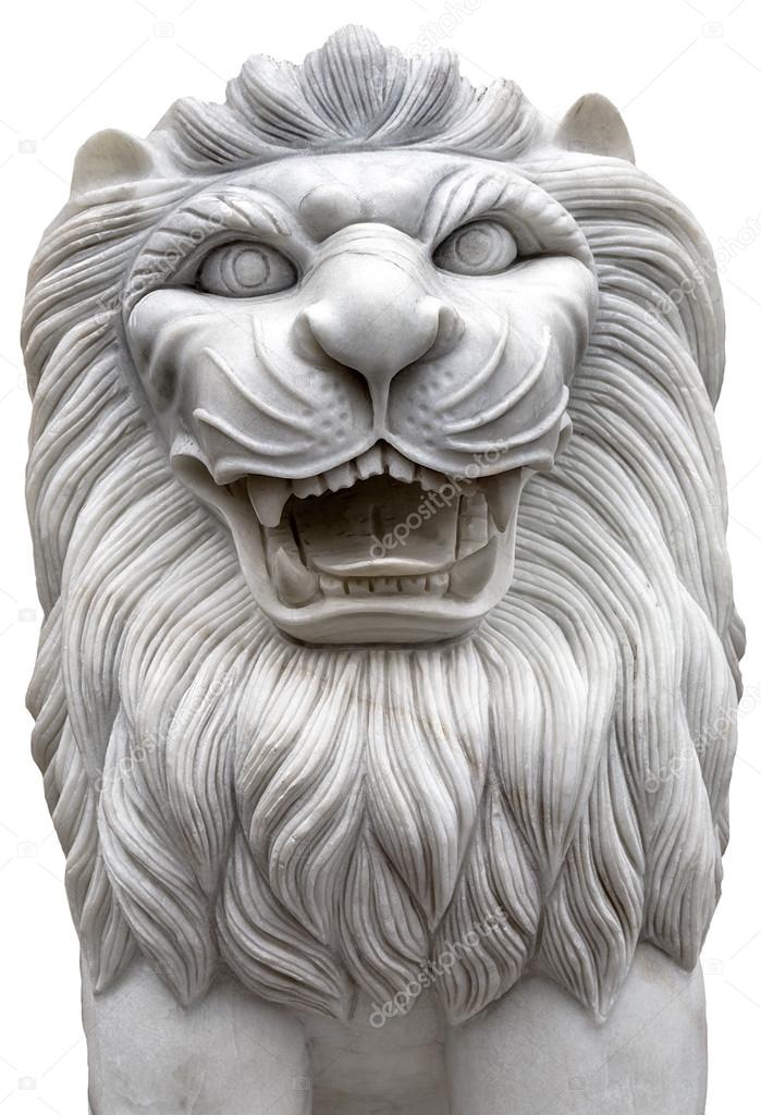 lion stone isolated