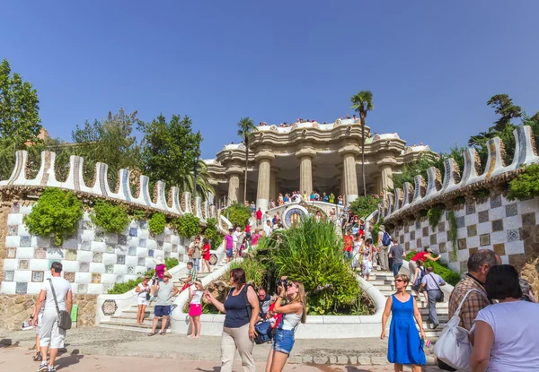 Wpis w Antonio Gaudiego Parc Guell — Zdjęcie stockowe