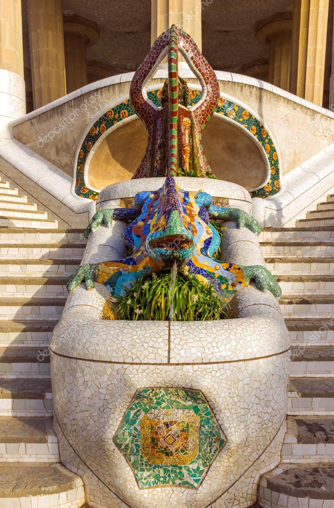 Lizard In Park Guell Barcelona Spain Stock Editorial Photo C Fotoall
