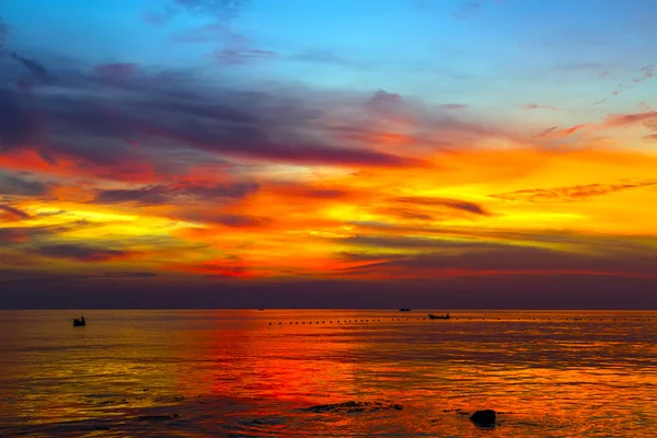 Bewölkt Sonnenuntergang Himmel Hintergrund, — Stockfoto
