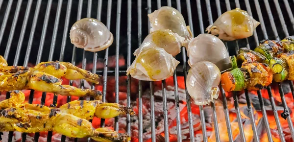 Coquilles GRILLED SEAFOOD — Photo