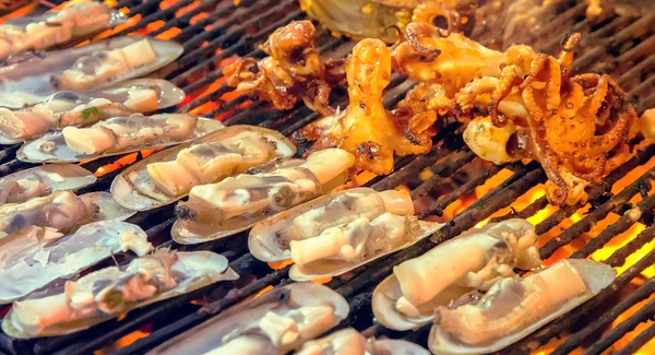 Barbecue Grill  seafood — Stock Photo, Image