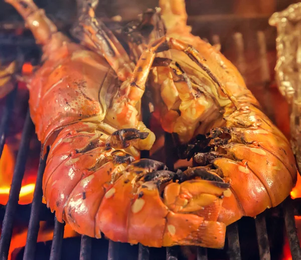 Red lobsters GRILLED SEAFOOD — Stock Photo, Image