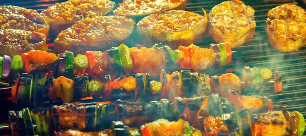 Grill Barbacoa de verduras — Foto de Stock