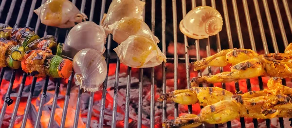 Conchas GRILLED SEAFOOD — Fotografia de Stock