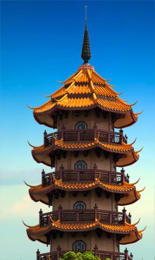 Pagoda mavi gökyüzü üzerinde