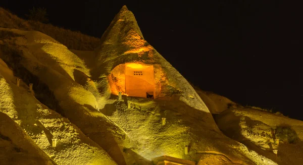 Cave night Goreme — Stock Photo, Image