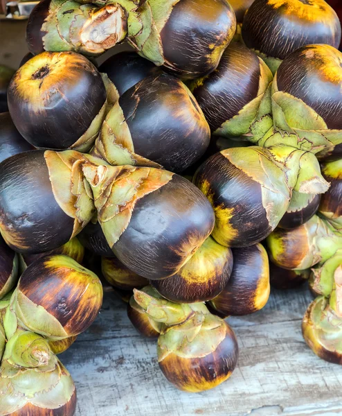 Tropical mangosteen fruits — Stock Photo, Image