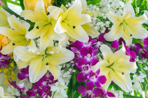 Lily boeket bloemen — Stockfoto