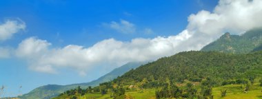 Yeşil dağlar manzarası