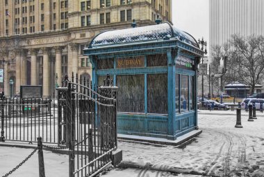 new York'ta kar fırtınası