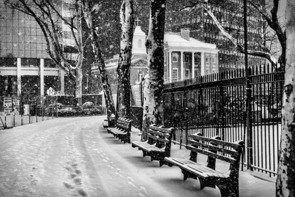 在纽约的冬天 — 图库照片