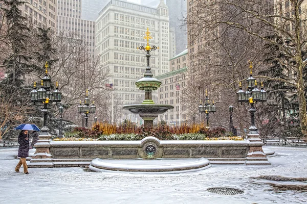 Зима в Нью-Йорке — стоковое фото