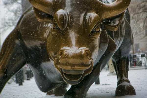 NEW YORK CITY - 21 gennaio: Il punto di riferimento della tariffazione Bull in Lower — Foto Stock