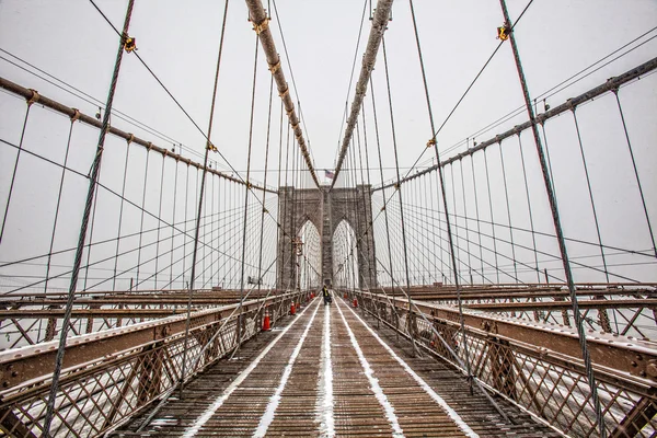 Pont de Brooklyn en hiver — Photo