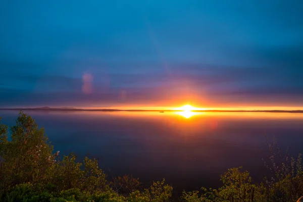 Sunrice v národním parku acadia. Maine. — Stock fotografie