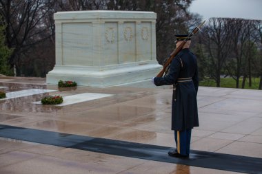 Washington, DC - 25 Aralık 2014: Mezar Guard sentinel,