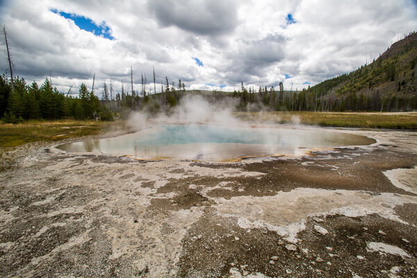 Biscuit basin in Yellowstone National Park