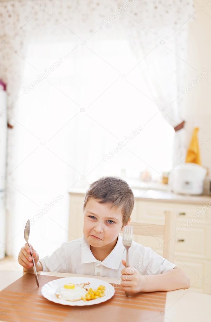 Little boy in the kitchen
