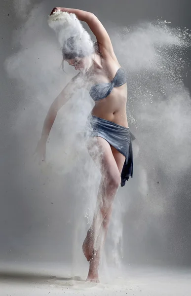Flour dance — Stock Photo, Image
