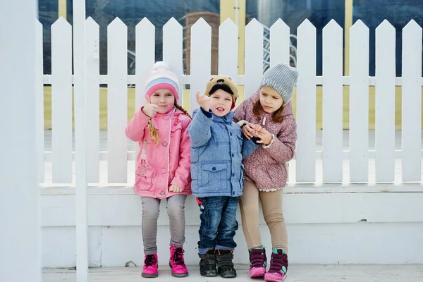 Three happy children — Stock Photo, Image