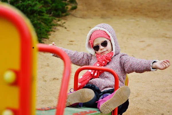 Girl on the playground — Stock Photo, Image