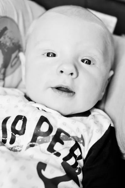 Sweet Two Months Old Smiling Baby Boy — Stock Photo, Image