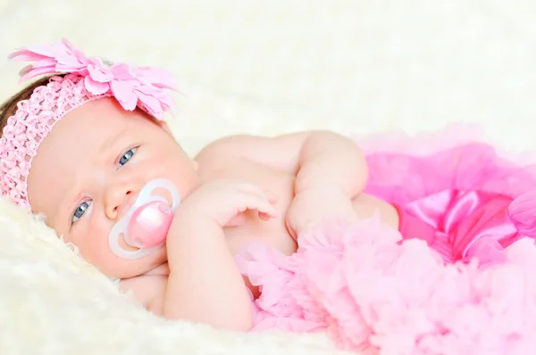 Sweet newborn girl — Stock Photo, Image