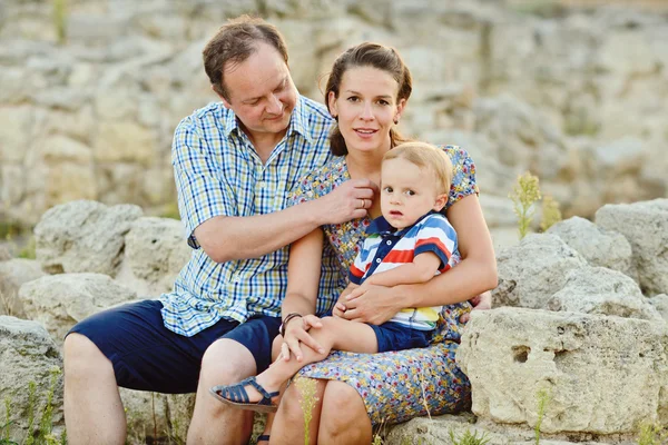 Mother father and son — Stock Photo, Image